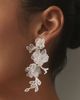 Twigs & Honey Silk Embroidered Drop Earrings - 3