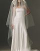 Twigs & Honey Straw Bridal Hat with Chapel Veil - 1