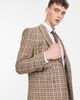 Twisted Tailor Twisted Tailor mepstead double breasted suit jacket in beige prince of wales check-Neutral - 1