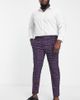 Twisted Tailor Twisted Tailor Plus ladd suit pants in navy and pink tartan check - 1