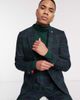 Twisted Tailor Twisted Tailor super skinny suit jacket with chain in green plaid check - 1