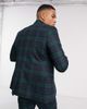Twisted Tailor Twisted Tailor super skinny suit jacket with chain in green plaid check - 2