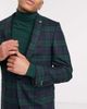 Twisted Tailor Twisted Tailor super skinny suit jacket with chain in green plaid check - 3
