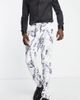 Twisted Tailor Twisted Tailor Tall lavadino skinny fit smart pants in white with floral print - 1