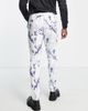Twisted Tailor Twisted Tailor Tall lavadino skinny fit smart pants in white with floral print - 2