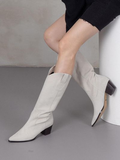 TWJN Kate Western Midi Boots (4colors)