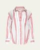 TWP Big Joe Striped Silk Button-Front Shirt - 1