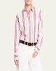 TWP Big Joe Striped Silk Button-Front Shirt - 4
