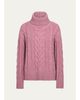TWP Cashmere Turtleneck Cable-Knit Sweater - 1