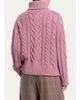 TWP Cashmere Turtleneck Cable-Knit Sweater - 3