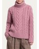 TWP Cashmere Turtleneck Cable-Knit Sweater - 4