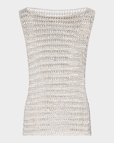 TWP Cleo Metallic Crochet Tank