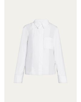 TWP Double-Layer Boyfriend Shirt in Superfine Cotton Shirting
