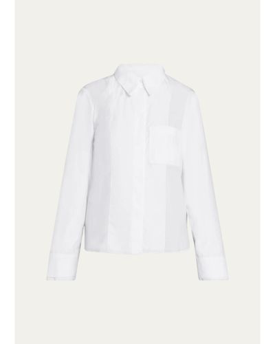 TWP Double-Layer Boyfriend Shirt in Superfine Cotton Shirting