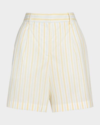 TWP Henry St. Striped Cotton Wide-Leg Shorts