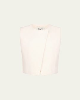 TWP High-Neck Hidden Placket Vest