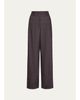 TWP Hudson Checked Pleated Straight-Leg Pants - 1