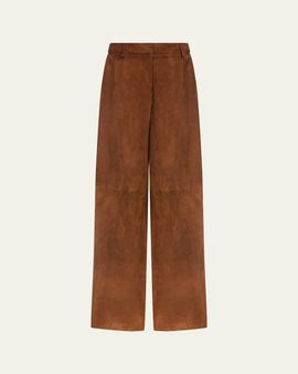 TWP Hudson St Suede Wide-Leg Pants