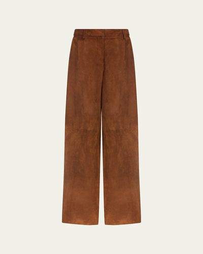 TWP Hudson St Suede Wide-Leg Pants