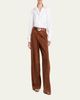 TWP Hudson St Suede Wide-Leg Pants - 2