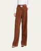 TWP Hudson St Suede Wide-Leg Pants - 4