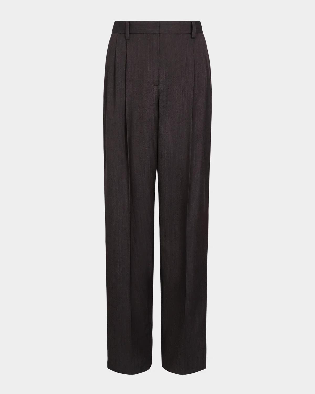 TWP Ivy Pants in Micro Herringbone Wool Suiting