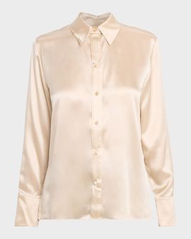 TWP Joey Silk Button-Front Shirt