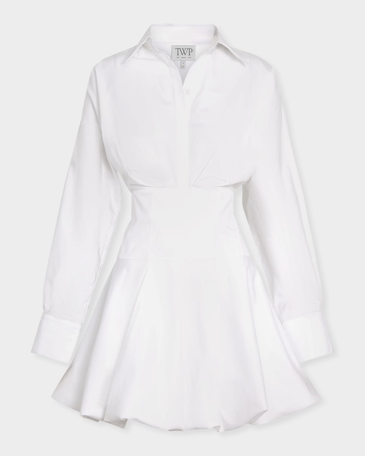 TWP Mila Mini Shirtdress in Cotton Shirting