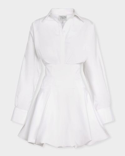 TWP Mila Mini Shirtdress in Cotton Shirting