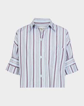 TWP Next Ex Cropped Cotton Poplin Shirt