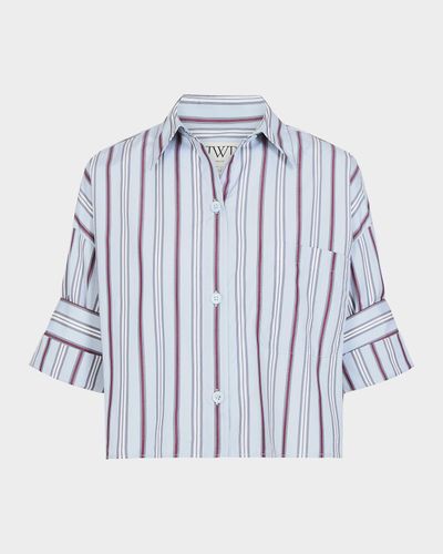 TWP Next Ex Cropped Cotton Poplin Shirt