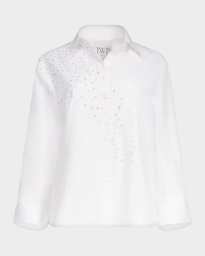 TWP Next Morning Embellished Button-Front Shirt