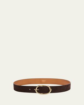 TWP Nubuck Leather Wide Belt