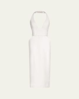 TWP On Again Off Again Halter Midi Dress