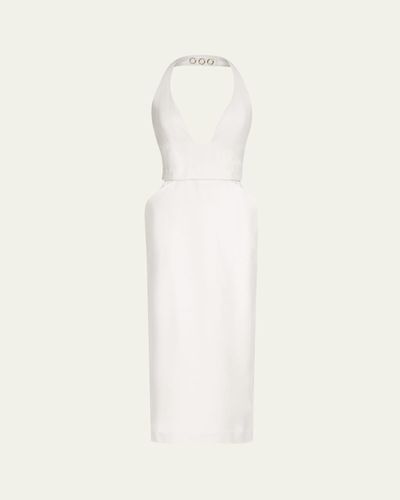 TWP On Again Off Again Halter Midi Dress