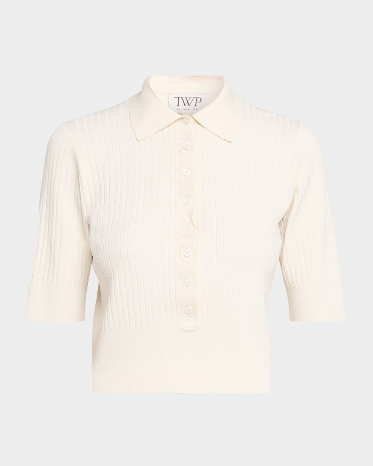 TWP Ribbed Short-Sleeve Top