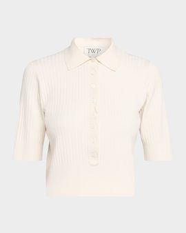 TWP Ribbed Short-Sleeve Top