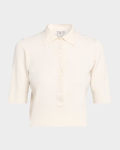 TWP Ribbed Short-Sleeve Top