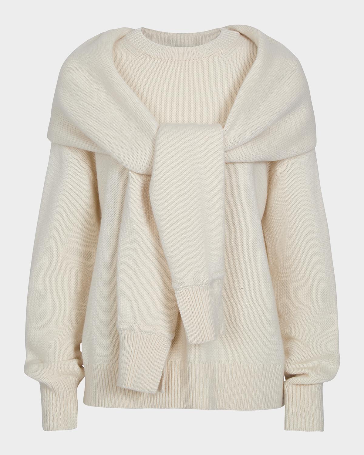 TWP Shrug Cashmere Crewneck Sweater