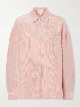 TWP Something Borrowed striped cotton-organza shirt