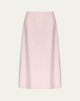TWP Striped Cotton A-Line Skirt