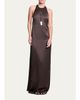 TWP T-Back Silk A-Line Train-Back Gown - 2