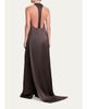 TWP T-Back Silk A-Line Train-Back Gown - 3