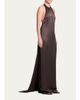 TWP T-Back Silk A-Line Train-Back Gown - 4