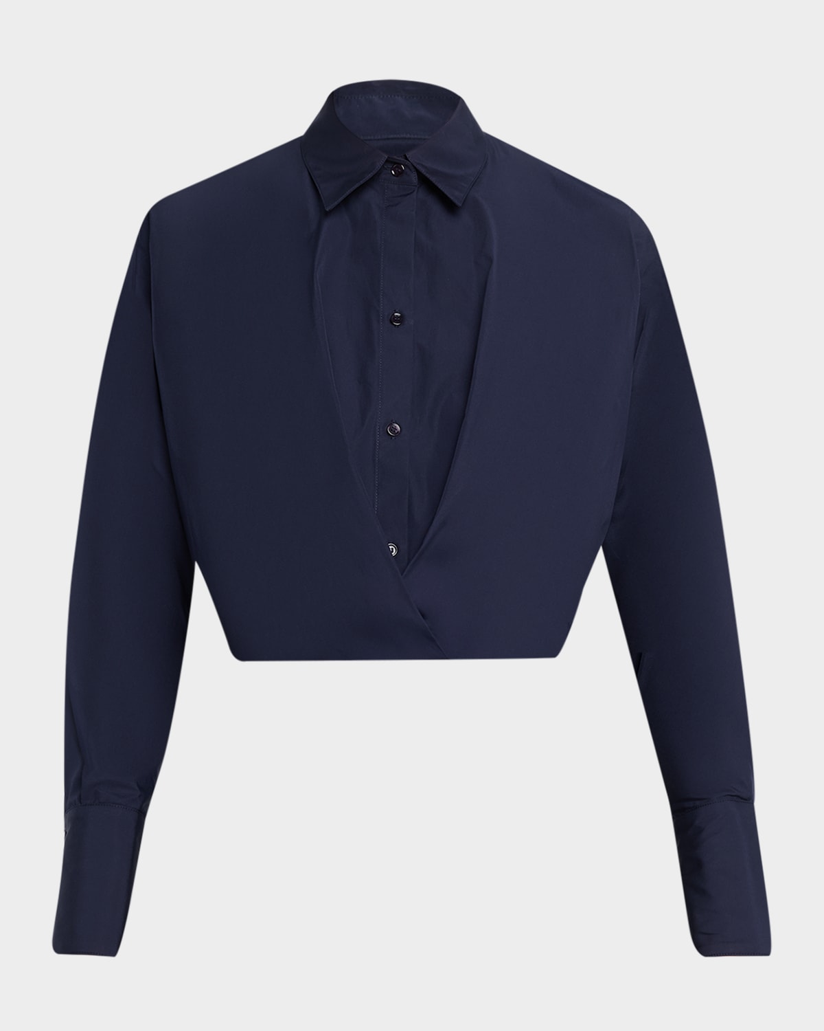 TWP Taken Cropped Cotton Poplin Top