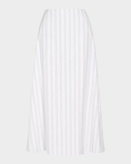 TWP The A-Line Pinstriped Cotton Skirt