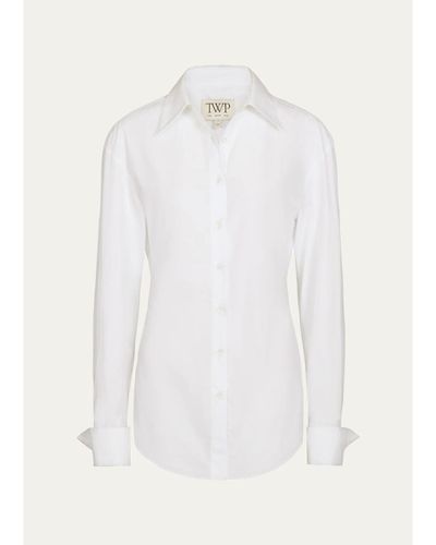 TWP The Night We Met Belted Button-Front Shirt