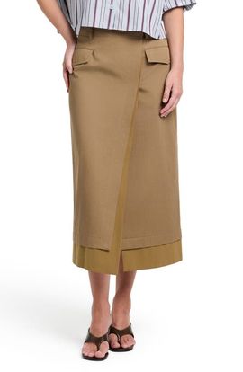 TWP TWP A Trip to the Met Cotton Wrap Midi Skirt