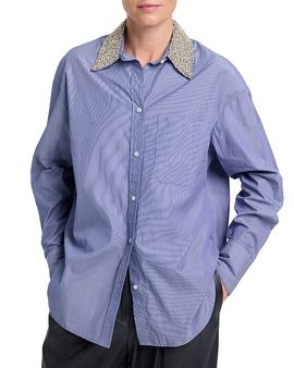 Twp Twp Big Joe Embellished Collar Cotton Shirt