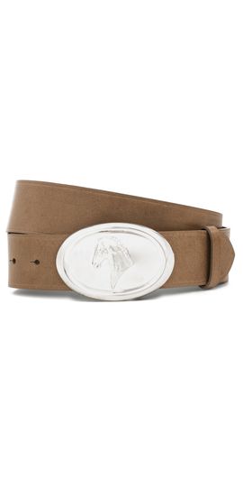 TWP TWP Buckle Bunny Belt Mink/Antique Silver
